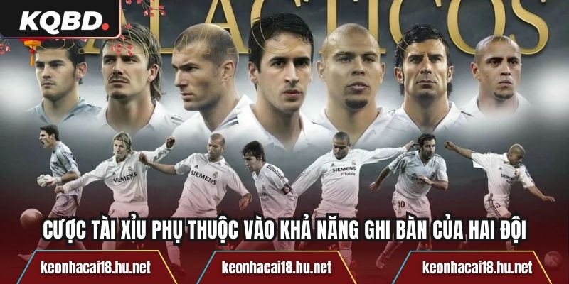 Cược tài xỉu phụ thuộc vào khả năng ghi bàn của hai đội